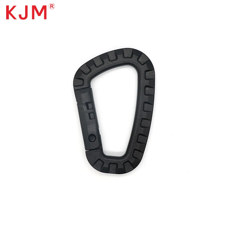 Carabinier negru Carabinier breloc din plastic Clip breloc Inele D Ușoare Spring Snap Gear Clip Fast Hang Mini cârlig